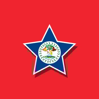 Flat vector star shaped North America flag official proportions. Vector eps 10