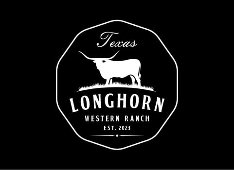 Vintage Texas Longhorn Western Bull Badge Logo Design vector