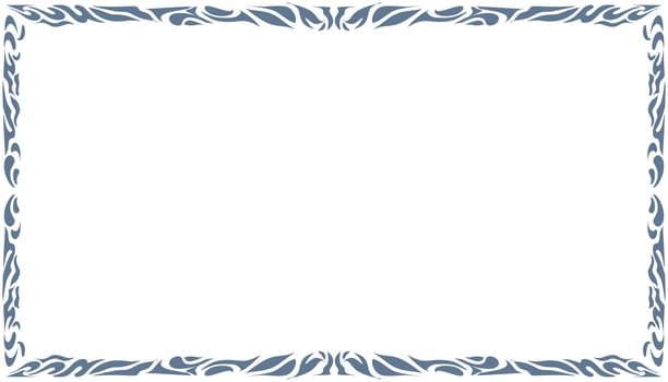 Abstract background with elemental blue border or frame. Perfect for card backgrounds, book covers, posters, banners vector