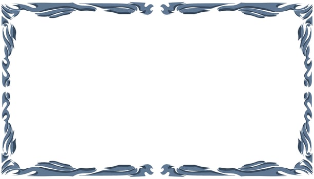 Abstract background with elemental blue border or frame. Perfect for card backgrounds, book covers, posters, banners vector