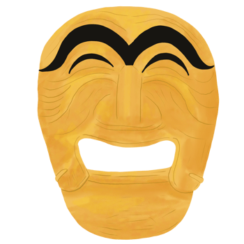 Korean traditional mask png