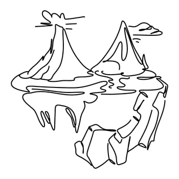 Flat Illustration Global Warming shows the Earth with a layer of green surrounding it. This layer represents the Earth's atmosphere, which helps to keep the planet warm by trapping solar radiation. vector