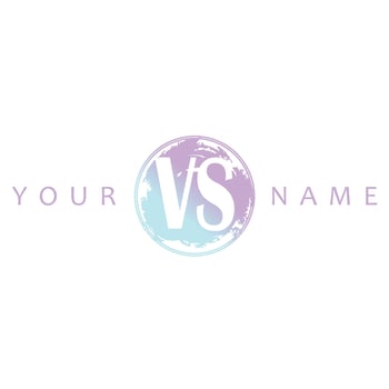 VS Initial Logo Watercolor Vector Design