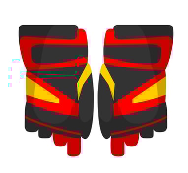 Gloves for hockey player or skiing enthusiasts vector