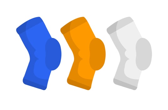 Knee bandage for sports activities, safe support vector