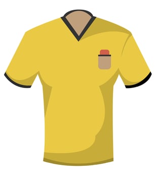 Sport shirt with short sleeves, sportive clothes vector