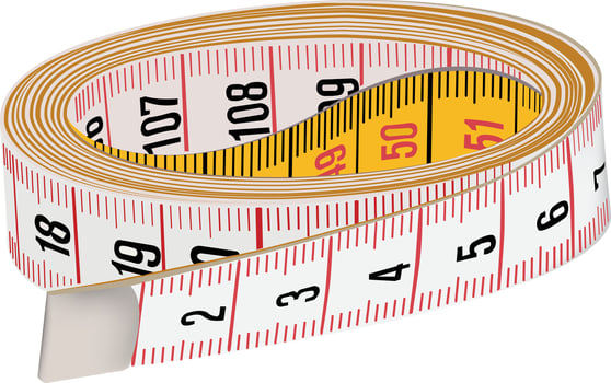 tailor's meter measure circumference vector