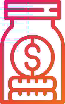 Money jar Vector Icon Design Illustration