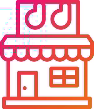 Meat shop Vector Icon Design Illustration