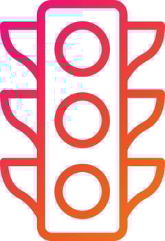 Traffic light Vector Icon Design Illustration