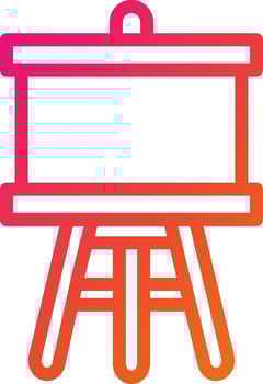 Easel Vector Icon Design Illustration