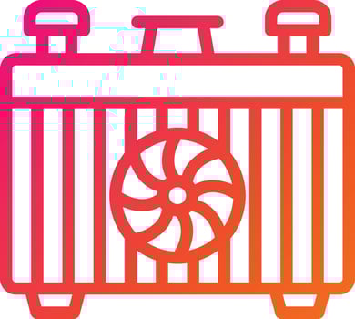 Car radiator Vector Icon Design Illustration