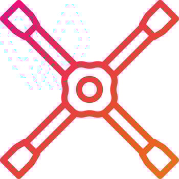 Lug wrench Vector Icon Design Illustration