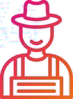Farmer Vector Icon Design Illustration