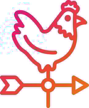 Weather Vane Vector Icon Design Illustration