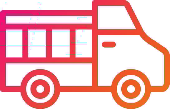 Pickup Truck Vector Icon Design Illustration