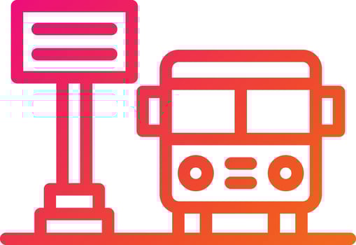 Bus Stop Vector Icon Design Illustration