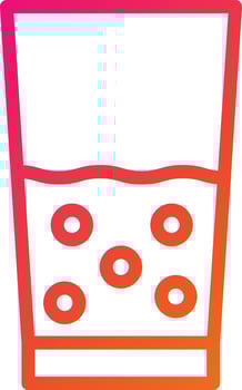 Water Glass Vector Icon Design Illustration