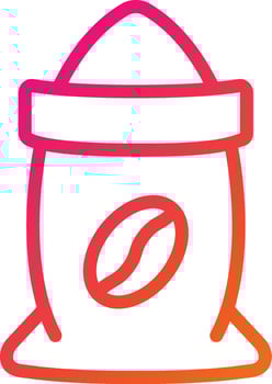 Coffee Bag Vector Icon Design Illustration