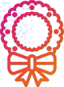 Wreath Vector Icon Design Illustration