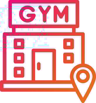 Gym Location Vector Icon Design Illustration