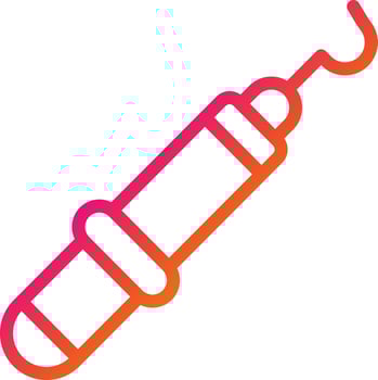 Dental Probe Vector Icon Design Illustration
