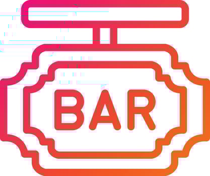 Bar Board Vector Icon Design Illustration