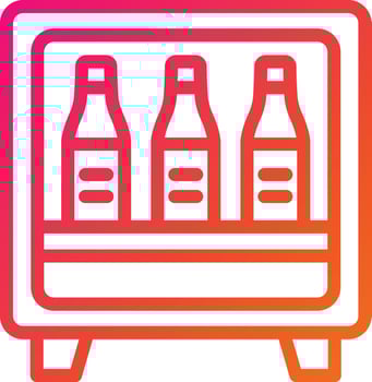 Minibar Vector Icon Design Illustration