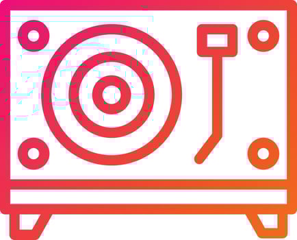 Turntable Vector Icon Design Illustration