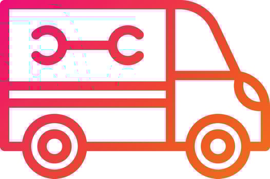 Plumber Truck Vector Icon Design Illustration