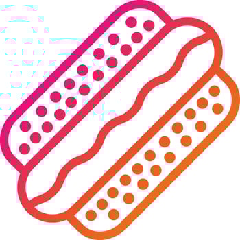 Hot Dog Vector Icon Design Illustration