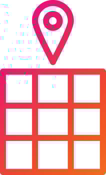 Grid location Vector Icon Design Illustration