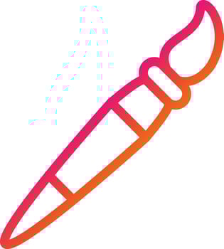 Paint Brush Vector Icon Design Illustration