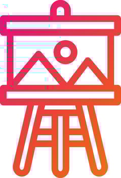 Painting Board Vector Icon Design Illustration