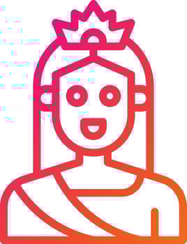 Queen Vector Icon Design Illustration
