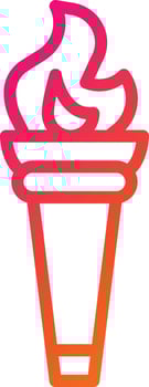 Fire torch Vector Icon Design Illustration