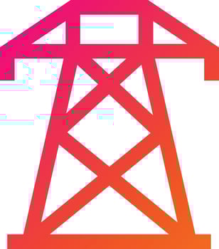 Electric Tower Vector Icon Design Illustration
