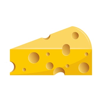 Piece of cheese. Vector illustration