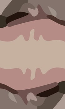 Aesthetic abstract art with a combination of shapes and brown colors. Suitable for background and poster vector