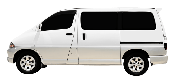 Side view white van png