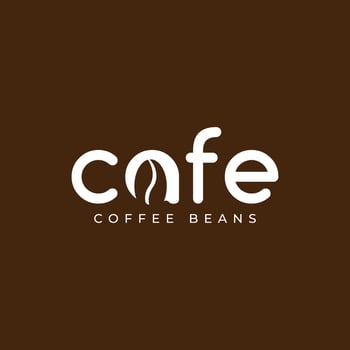 Cafe logo typography design for coffee drinks vector