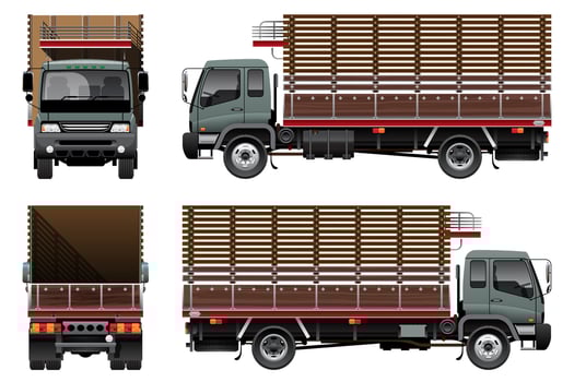 Agricultural Truck Template vector