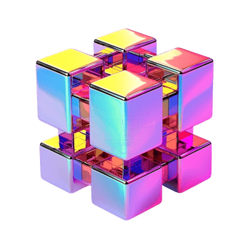 Purple rubiks cube Generative Ai png