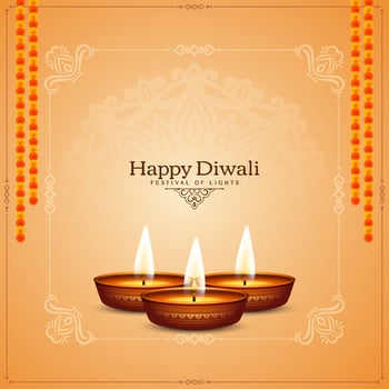 Happy Diwali Indian traditional festival greeting background vector