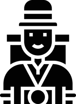 Tourist Vector Icon Design Illustration