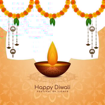 Happy Diwali cultural Indian festival greeting background vector
