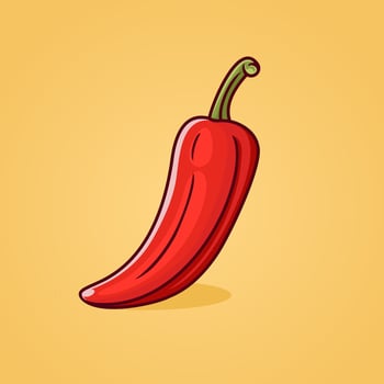 illustration of spicy red chili. vector