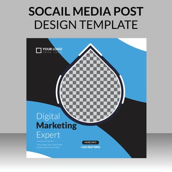 Digital Marketing Agency For Social Media post Template vector