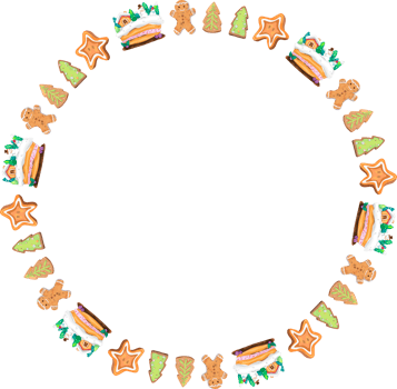 Christmas wreath frame. png
