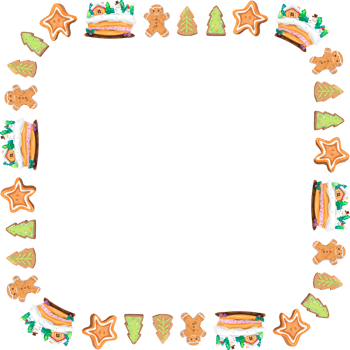 Christmas wreath frame. png